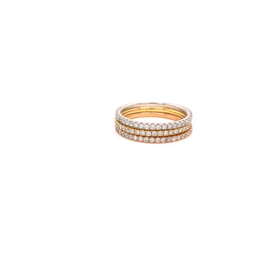 18 White, Rose, and Yellow Gold Stackable Diamond 3/4 Band 0.87CTW