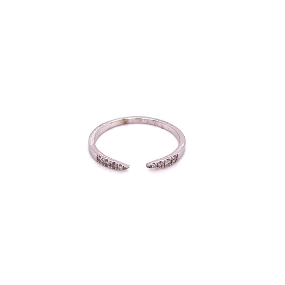 14K WG 0.07 DIA OPEN  POINT RING